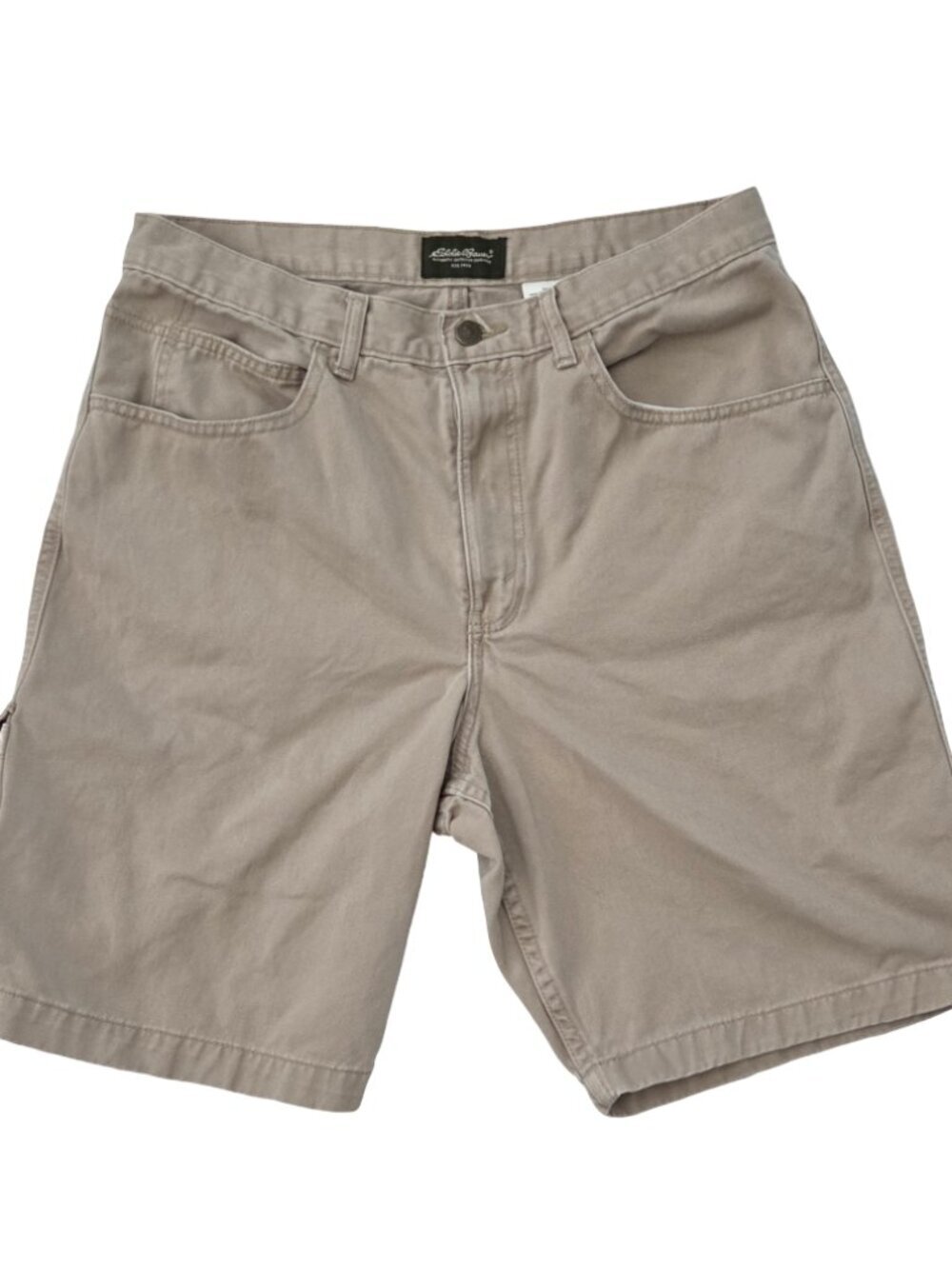 Eddie Bauer Mens Shorts W33 Khaki Tan Cotton Outdoor Hiking Casual Classic Fit